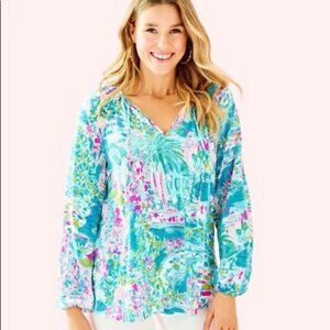 Lilly Pulitzer Postcards from Positano Willa Top size Medium NWT HTF; RARE!